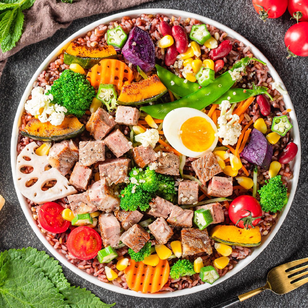 牛肉菠菠谷物饭